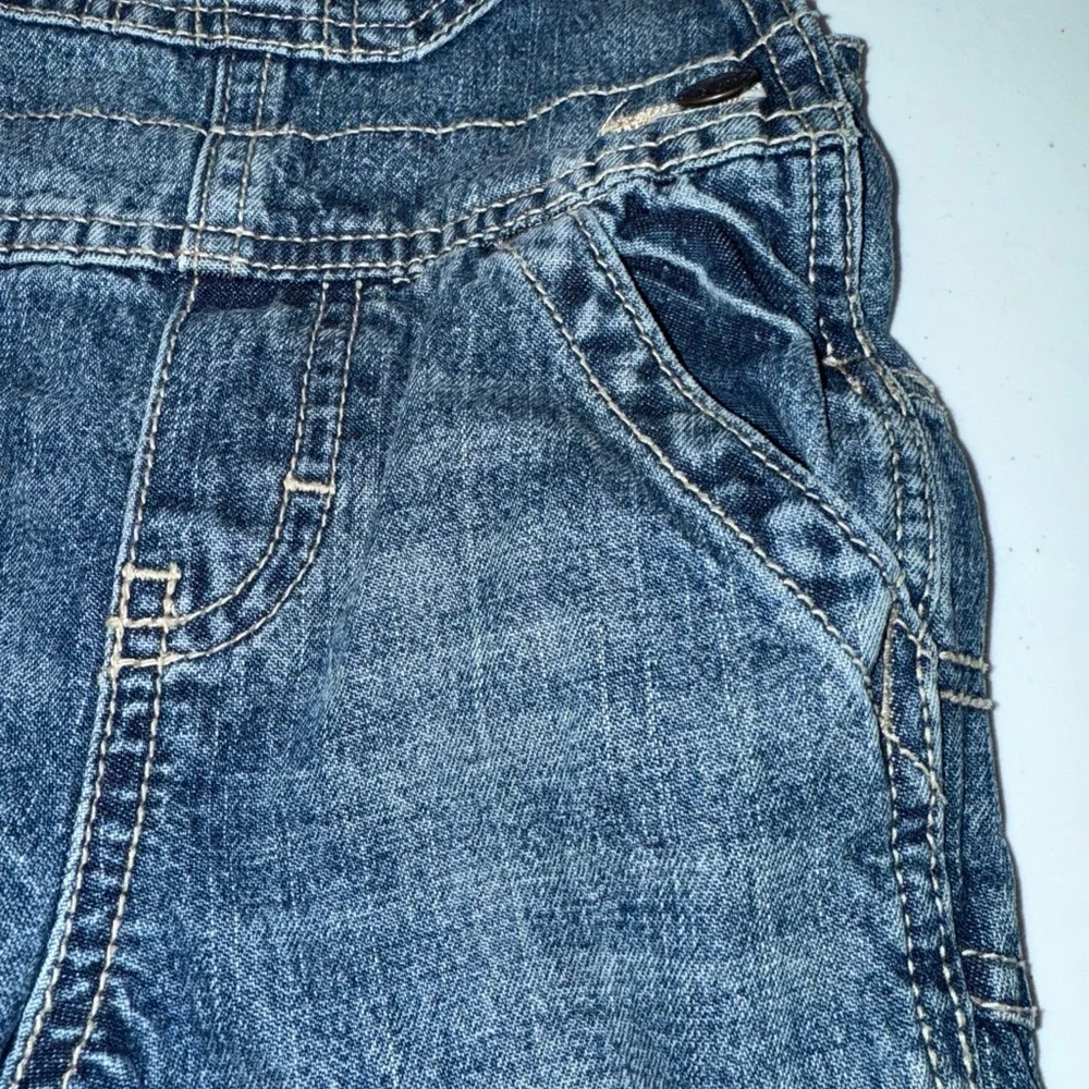 Vintage Oshkosh B'Gosh Denim Overalls‎ 12 Months Baby Made in USA Blue Jean